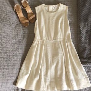 Gap White Linen A-line Dress size 4 graduation